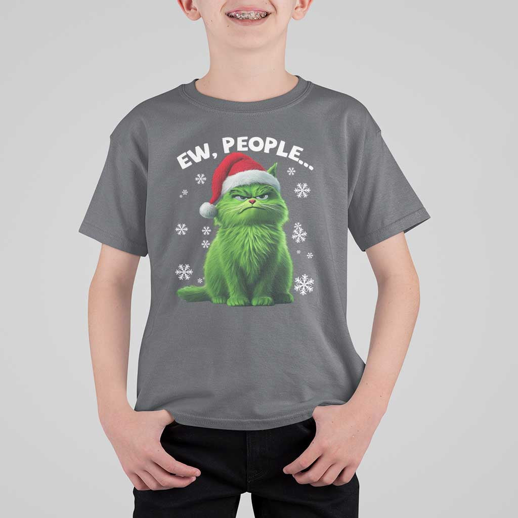 Funny Christmas Cat T Shirt For Kid Ew People Xmas Gag Gift - Wonder Print Shop