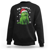 Funny Christmas Cat Sweatshirt Ew People Xmas Gag Gift - Wonder Print Shop