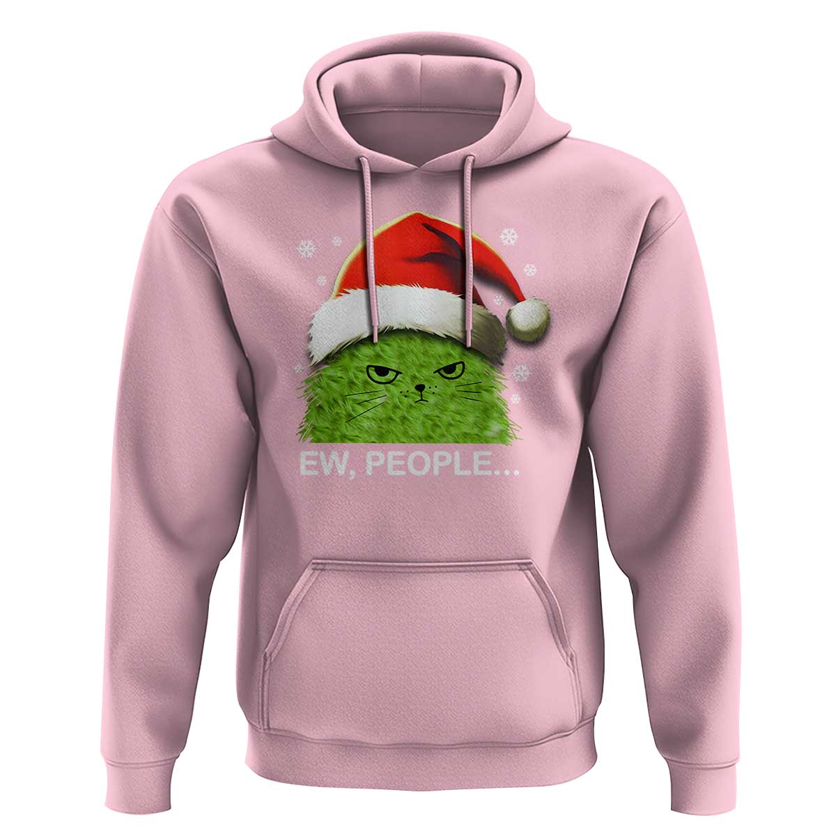Christmas Cat Hoodie Ew People Meowy Kitten Lovers