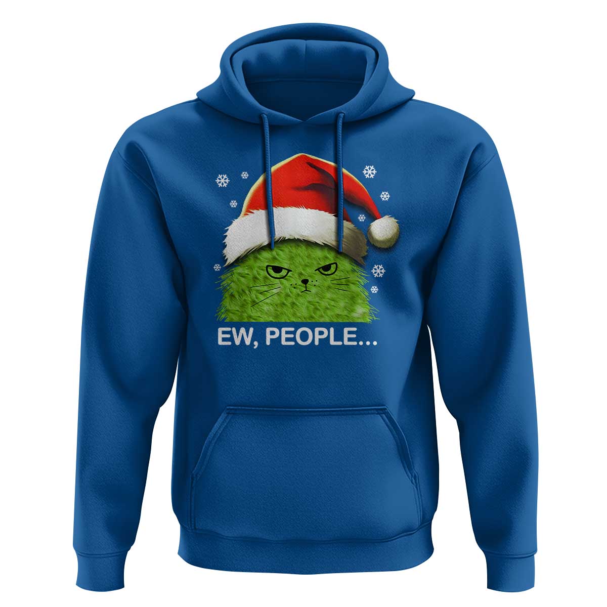 Christmas Cat Hoodie Ew People Meowy Kitten Lovers