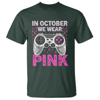 In October We Wear Pink Breast Cancer Awareness T Shirt Pink Ribbon Gaming Kids Boys Youth Video Game - Wonder Print Shop