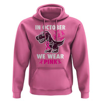 In October We Wear Pink Breast Cancer Awareness Toddler Kids Hoodie Pink Ribbon