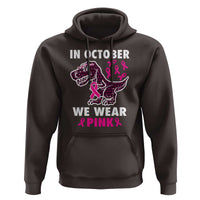 In October We Wear Pink Breast Cancer Awareness Toddler Kids Hoodie Pink Ribbon