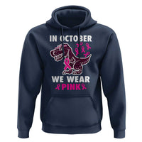 In October We Wear Pink Breast Cancer Awareness Toddler Kids Hoodie Pink Ribbon