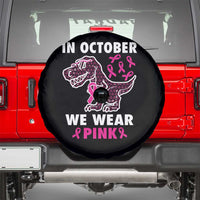 In October We Wear Pink Breast Cancer Awareness Toddler Kids Spare Tire Cover Pink Ribbon