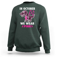 In October We Wear Pink Breast Cancer Awareness Toddler Kids Sweatshirt Pink Ribbon - Wonder Print Shop