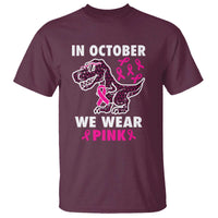 In October We Wear Pink Breast Cancer Awareness Toddler Kids T Shirt Pink Ribbon - Wonder Print Shop