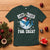 Funny Christmas T Shirt Sharkmas Shark Lights Red Santa Hat Jaw Ready For This - Wonder Print Shop