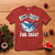 Funny Christmas T Shirt Sharkmas Shark Lights Red Santa Hat Jaw Ready For This - Wonder Print Shop
