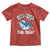 Funny Christmas Toddler T Shirt Sharkmas Shark Lights Red Santa Hat Jaw Ready For This
