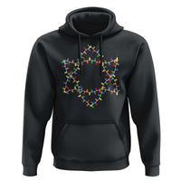 Christmas Religious Happy Chrismukkah Hoodie Lights Star of David
