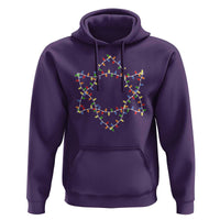 Christmas Religious Happy Chrismukkah Hoodie Lights Star of David