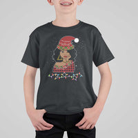 Black Santa African American Christmas T Shirt For Kid Sassy Afro Queen Black Woman - Wonder Print Shop