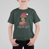 Black Santa African American Christmas T Shirt For Kid Sassy Afro Queen Black Woman - Wonder Print Shop