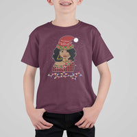 Black Santa African American Christmas T Shirt For Kid Sassy Afro Queen Black Woman - Wonder Print Shop