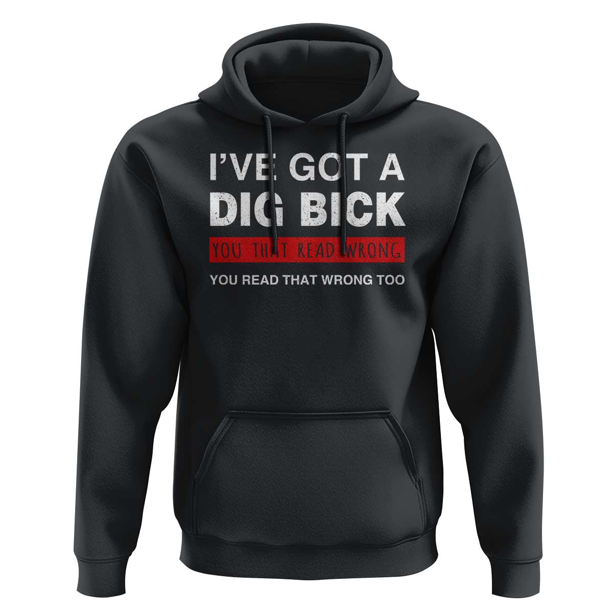 Funny Naughty Adult Humor Hoodie I've Got A Dig Bick You That Read Wrong You Read That Wrong Too