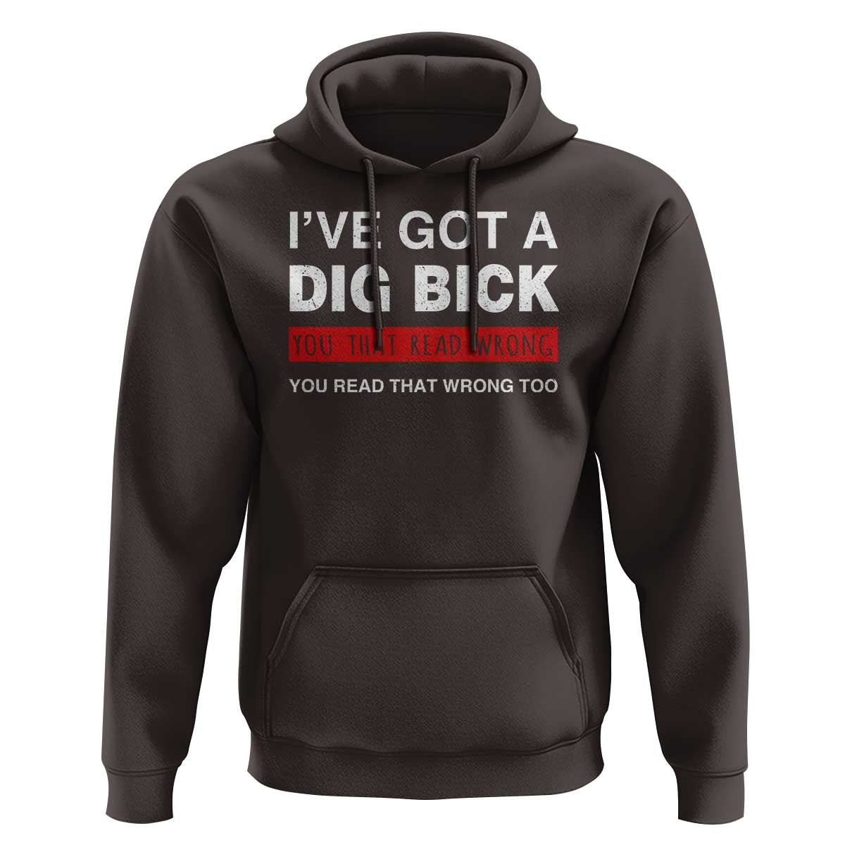 Funny Naughty Adult Humor Hoodie I've Got A Dig Bick You That Read Wrong You Read That Wrong Too