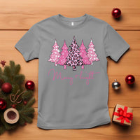 Christmas Pink T Shirt Leopard Print Trees - Wonder Print Shop