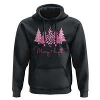 Christmas Pink Hoodie Leopard Print Trees