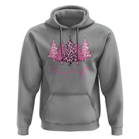 Christmas Pink Hoodie Leopard Print Trees