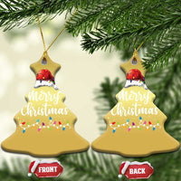 Merry Christmas Christmas Ornament Lights Red Santa Hat Xmas Family Matching - Wonder Print Shop