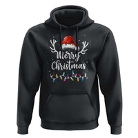 Merry Christmas Hoodie Lights Red Santa Hat Xmas Family Matching
