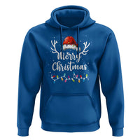 Merry Christmas Hoodie Lights Red Santa Hat Xmas Family Matching