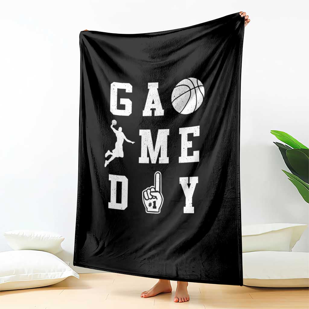 Game Day Basketball Throw Blanket Basketball Mom Sports Fan - Wonder Print Shop
