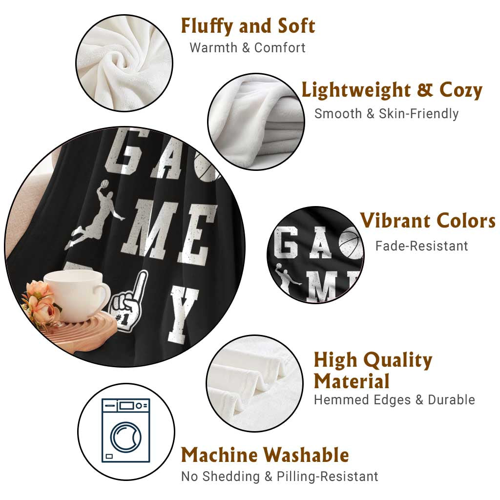 Game Day Basketball Throw Blanket Basketball Mom Sports Fan - Wonder Print Shop