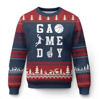 Game Day Basketball Ugly Christmas Sweater Basketball Mom Sports Fan - Wonder Print Shop