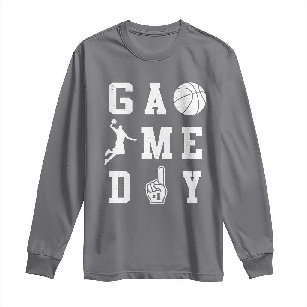 Game Day Basketball Long Sleeve Shirt Basketball Mom Sports Fan - Wonder Print Shop