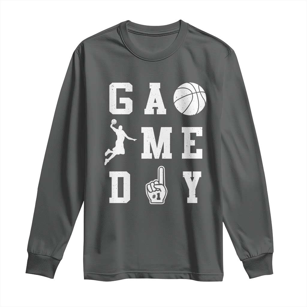 Game Day Basketball Long Sleeve Shirt Basketball Mom Sports Fan - Wonder Print Shop