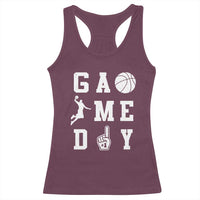 Game Day Basketball Racerback Tank Top Basketball Mom Sports Fan - Wonder Print Shop