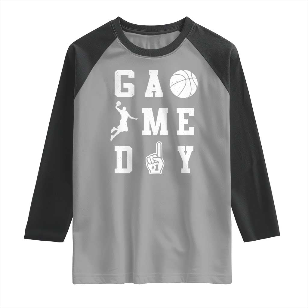Game Day Basketball Raglan Shirt Basketball Mom Sports Fan - Wonder Print Shop