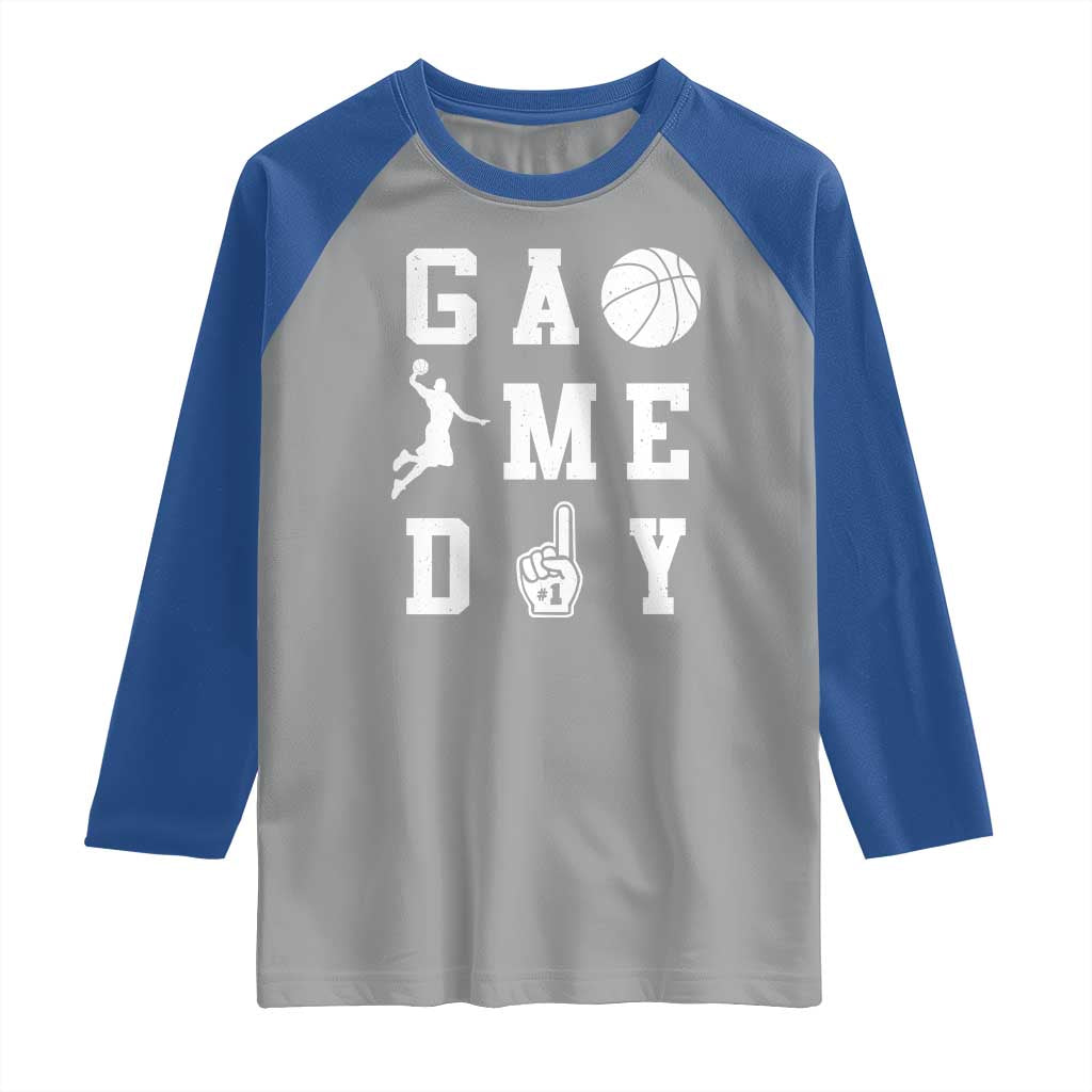 Game Day Basketball Raglan Shirt Basketball Mom Sports Fan - Wonder Print Shop