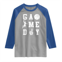 Game Day Basketball Raglan Shirt Basketball Mom Sports Fan - Wonder Print Shop