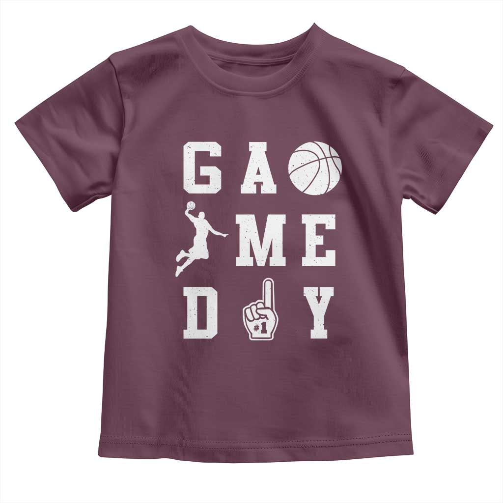 Game Day Basketball Toddler T Shirt Basketball Mom Sports Fan - Wonder Print Shop