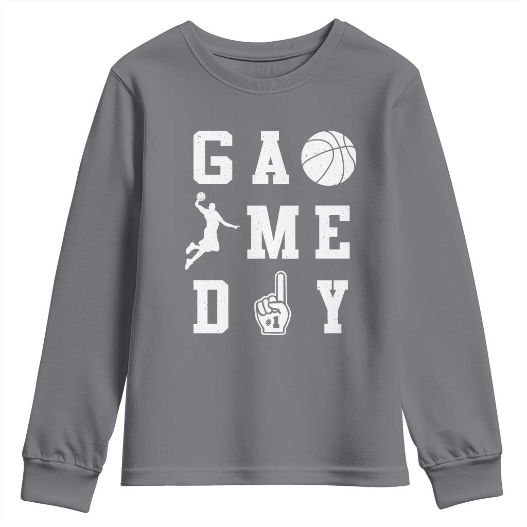 Game Day Basketball Youth Sweatshirt Basketball Mom Sports Fan - Wonder Print Shop