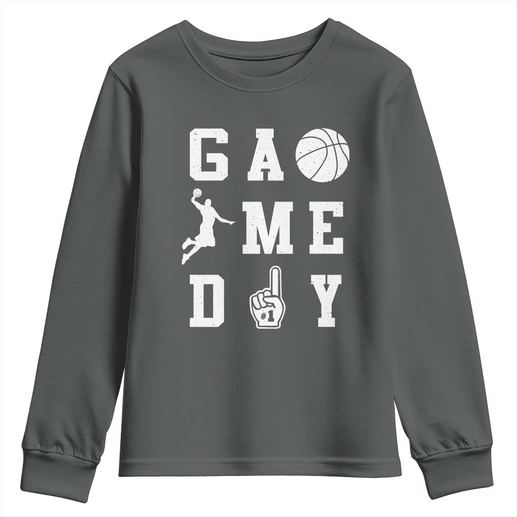 Game Day Basketball Youth Sweatshirt Basketball Mom Sports Fan - Wonder Print Shop
