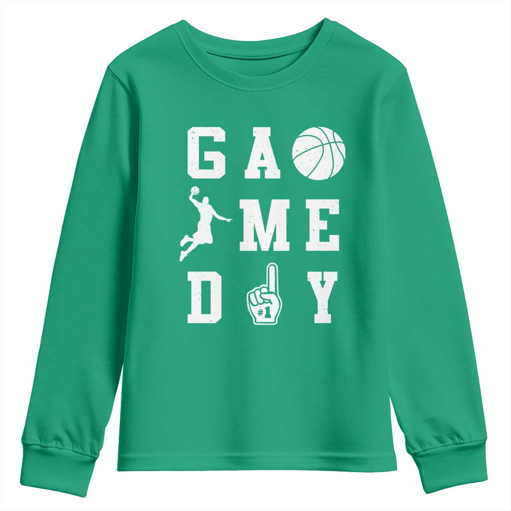 Game Day Basketball Youth Sweatshirt Basketball Mom Sports Fan - Wonder Print Shop