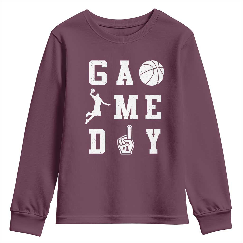 Game Day Basketball Youth Sweatshirt Basketball Mom Sports Fan - Wonder Print Shop