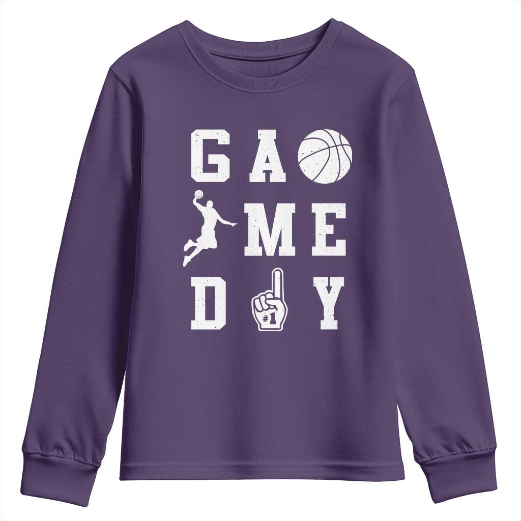 Game Day Basketball Youth Sweatshirt Basketball Mom Sports Fan - Wonder Print Shop