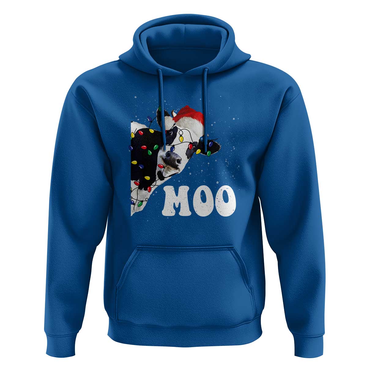 Christmas Cow Hoodie Funny Cow Lover Xmas Gift Farm