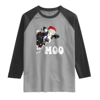 Christmas Cow Raglan Shirt Funny Cow Lover Xmas Gift Farm