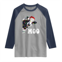 Christmas Cow Raglan Shirt Funny Cow Lover Xmas Gift Farm