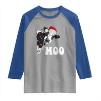 Christmas Cow Raglan Shirt Funny Cow Lover Xmas Gift Farm