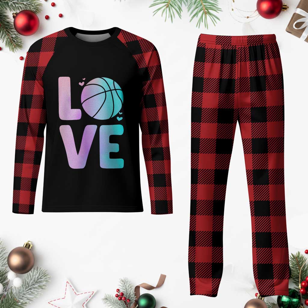 Basketball Lovers Plaid Pajama Set Basketball Mom Sports Fan - Wonder Print Shop