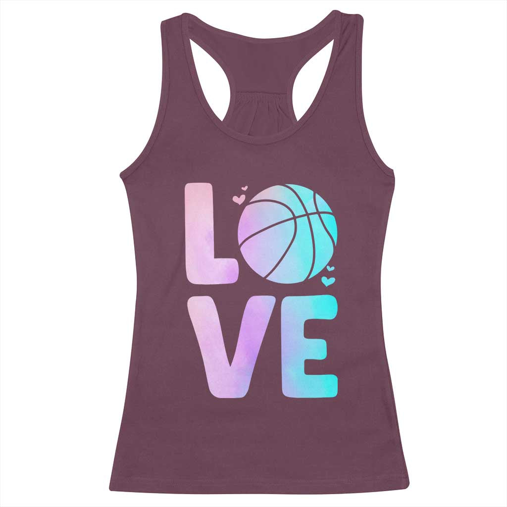 Basketball Lovers Racerback Tank Top Basketball Mom Sports Fan - Wonder Print Shop