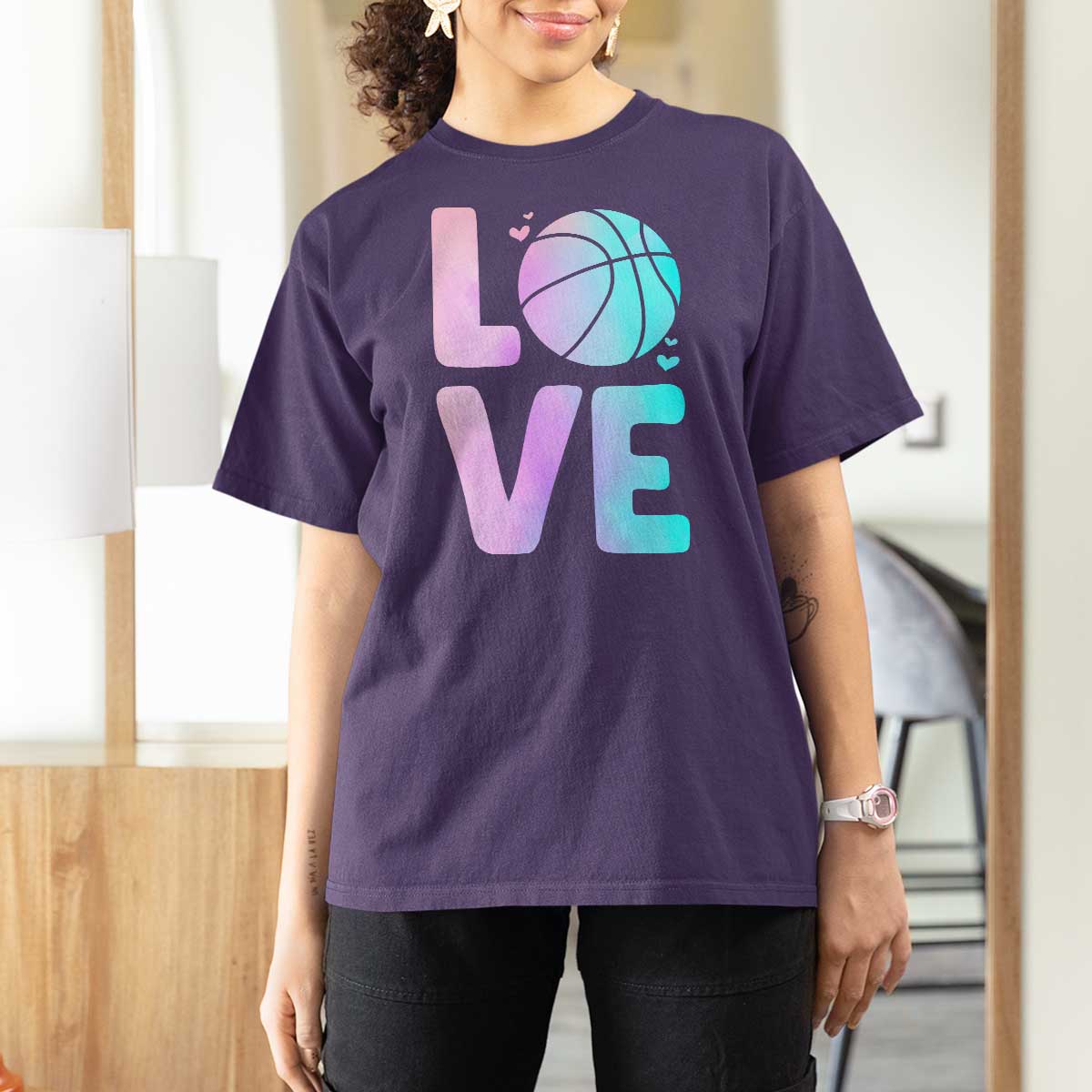 Basketball Lovers T Shirt For Women Basketball Mom Sports Fan - Wonder Print Shop