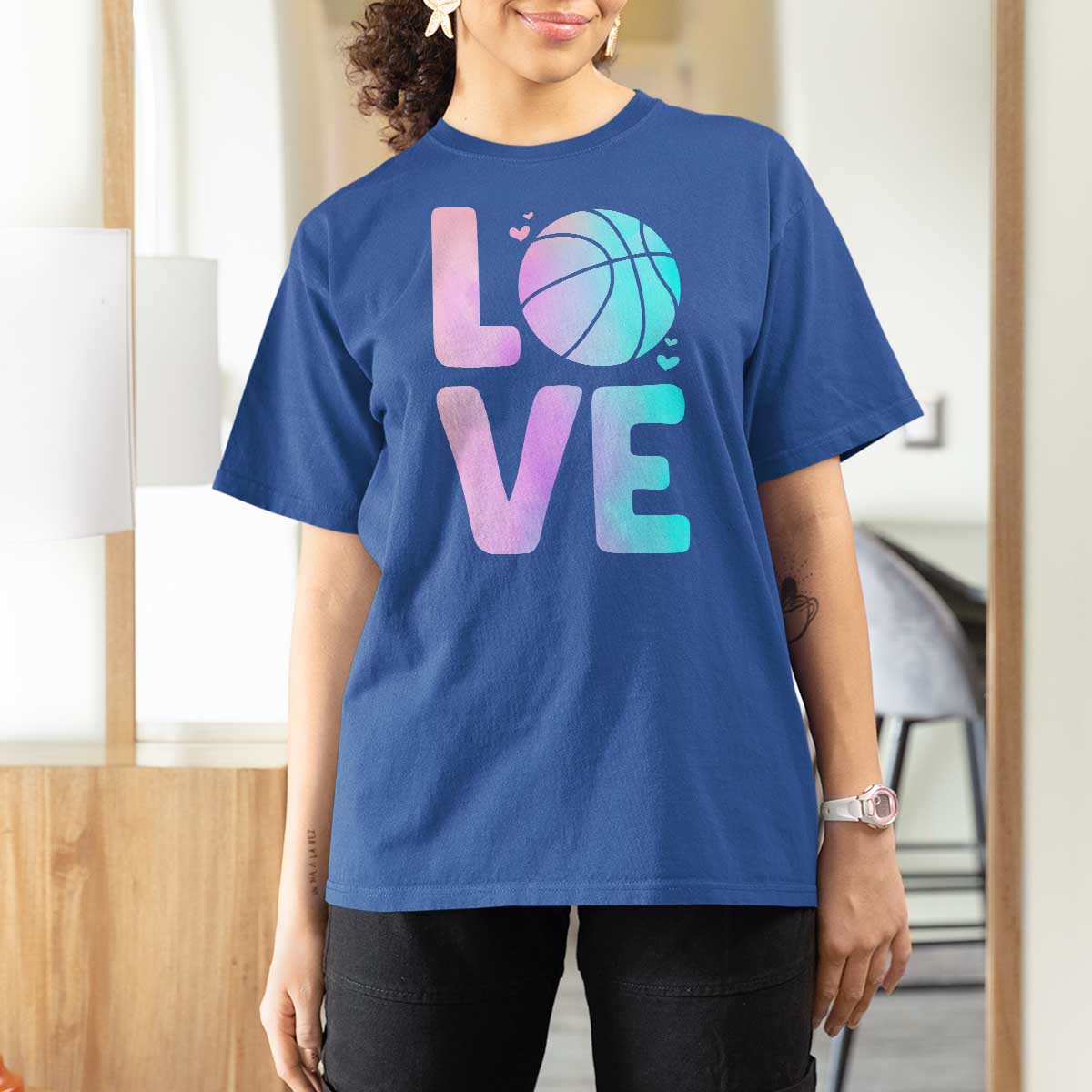 Basketball Lovers T Shirt For Women Basketball Mom Sports Fan - Wonder Print Shop